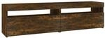 vidaXL TV-Schrank mit LED-Leuchten 2 Stk R&auml;uchereiche 75x35x40 cm 815124