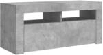 vidaXL TV-Schrank mit LED-Leuchten Betongrau 90x35x40 cm Modell 1