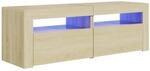 vidaXL TV-Schrank mit LED-Leuchten Sonoma-Eiche 120x35x40 cm Modell 3