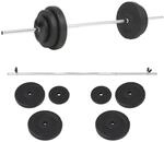 vidaXL Langhantel-Set 30 kg 91398