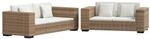 vidaXL Sofa-Set 2-Sitzer und 3-Sitzer Echtes Rattan