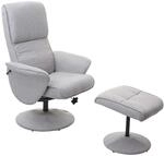 MCW Relaxsessel Stockholm Stoff/Textil Hellgrau