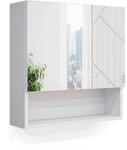 Vicco Badspiegelschrank Irma Wei&szlig; Hochglanz 54 x 55 cm