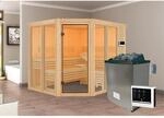 Karibu Sauna Airin 3 mit Ofen externe Stg.Natur