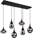 Trio Pendelleuchte Lumina 6-flammig Schwarz matt