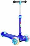 KIDIZ Dreiradscooter X-Pro2 Faltbar PU LED R&auml;der H&ouml;henverstellbar Blau