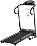 HOMCOM Motorized Laufband Metall EVA PP-Kunststoff Schwarz 123L x 62B x 117H cm