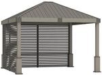 Sojag Aluminium Pavillon Nanda Champagner 363 cm x 363 cm Inkl. Seitenwand