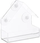 Relaxdays Fenster Vogelfutterhaus Acrylglas PVC Transparent Mit Saugn&auml;pfen 15 cm x