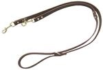 Heim Hunde-Vorf&uuml;hrleine Softleder Breite 20 mm L&auml;nge 240 cm Braun
