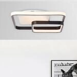 Brilliant LED-Deckenleuchte Cava 40 cm x 40 cm Wei&szlig; und Schwarz