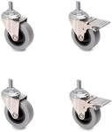 Emuca Lot von 4 Rollen Slip mit Verbindungsbolzen Durchmesser 50 mm Stahl und