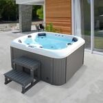 Home Deluxe Outdoor Whirlpool Sea Star Plus 180 x 160 x 79 cm Dunkelgrau-Wei&szlig;