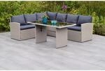 Merxx Lanzarote Eck-Set Eckbank mit Gartentisch 145 x 70 cm