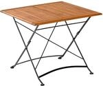 Merxx Klapptisch Schlossgarten Quadratisch Holz Natur 90 cm x 90 cm