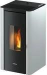 Freepoint Pelletofen FreePoint Pelletofen Indi Stahl Wei&szlig; 7 kW mit Automatik