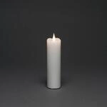 Konstsmide LED-Echtwachskerze Wei&szlig; mit Timer f&uuml;r Innen 17,8 x 5 cm
