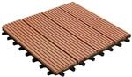 KARAT WPC Klickfliese Royal Wetterbest&auml;ndige Terrassenfliese Hellbraun 30 x 30 cm