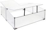 Wiltec Doppel Fr&uuml;hbeet Alu 100X120X40Cm Gew&auml;chshaus Gem&uuml;sebeet Arretierbar