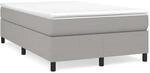 vidaXL Boxspringbett Hellgrau 120x200 cm Stoff1394661