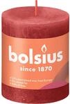 Bolsius Rustik-Kerze Shine 80/68 mm Zartes Rot