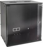 HMF 65712-02 Serverschrank Netzwerkschrank 12HE Unmontiert 19 Zoll Rack Schwarz