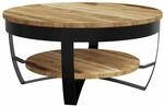 vidaXL Couchtisch Raues Massives Mangoholz 65x32 cm 244675