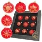 Krebs Glas Lauscha GmbH Christbaumkugeln Weihnachtskugeln Glas &Oslash; 8 cm 9 St&uuml;ck...