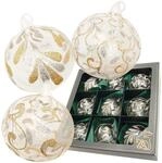 Krebs Glas Lauscha Weihnachtskugeln Kristallkugeln 9-tlg. 8cm