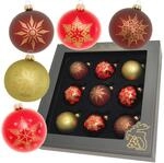 Krebs Glas Lauscha Weihnachtsbaumkugeln Waldfarben 9-tlg. 8cm