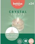 Bolsius Teelichter Crystal Lights Wei&szlig; 24 St&uuml;ck