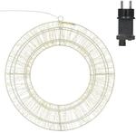 ECD Germany LED Metall Kranz 50cm mit 1440 LED Warmwei&szlig; und Timer IP44