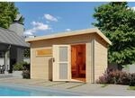 Karibu Saunahaus Hendrik 3 mit Bio-Ofen 9kW und externe Steuerung Easy