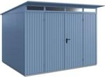 H&ouml;rmann Ger&auml;tehaus Trend mit Pultdach Typ 3 RAL5014 Taubenblau Doppelt&uuml;r