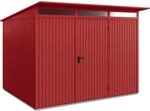 H&ouml;rmann Ger&auml;tehaus Trend mit Pultdach Typ 3 RAL3004 Purpurrot Einzelt&uuml;r