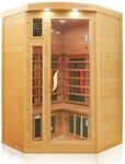 Dewello Infrarotkabine Sauna Lakefield Pro 120cm x 120cm 2 Personen Vollspektrum &