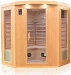 Dewello Infrarotkabine Infrarotsauna Haley 160cm x 160cm 2-4 Personen Keramik &