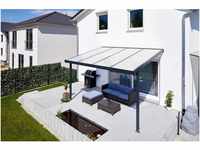 Gutta Terrassenüberdachung Premium (BxT) 410 cm x 306 cm Anthrazit Acryl Klima Blue