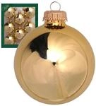 Krebs Glas Lauscha Weihnachtskugeln Tiffany-Gold Glanz Uni 8er-Set 7cm