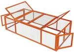 Tectake Hasenstall Mandy Aus Holz Mit 2 Dach&ouml;ffnungen 181 x 90 x 48 cm Braun