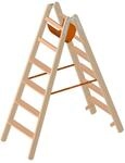 Layher 1020 Holzstehleiter mit 2x6 Stufen