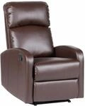 Svita Lex Relaxsessel Funktionssessel mit Aufstehhilfe Kunstleder Braun