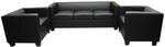 MCW 3-1-1 Sofagarnitur Lille Leder Schwarz