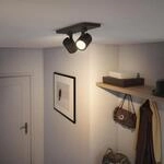 Philips LED-Spot myLiving Runner 2-flammig 2x20 W Schwarz exkl.,m