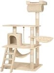 Tectake Kratzbaum Stokeley 141 cm Sisal 86 x 49 x 141 cm Beige