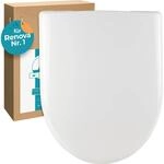 Calmwaters WC-Sitz F&uuml;r Keramag Renova Nr. 1 D-Form Absenkautomatik 26ZZ3550