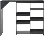 vidaXL Bartisch mit Beweglichem Regal Schwarz 138x39x110 cm