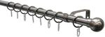 Gardinia Gardinenstangen-Set Kugel &Oslash; 19 mm L&auml;nge 120 cm Edelstahl-Optik