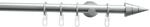 Gardinia Gardinenstangen-Set Kegel &Oslash; 20 mm Edelstahloptik 120 cm