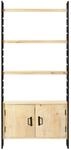 vidaXL B&uuml;cherregal 4 Ebenen 80x30x180 cm Mango Massivholz